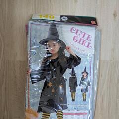 【中古美品】魔女ハローウィンコスチューム3点セット 140cmの画像