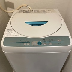 SHARP全自動洗濯機4.5Kg 2014年製