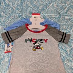 【値下げしました】【新品】ディズニー・ミッキーTシャツ・２枚セット・サイズ６の画像