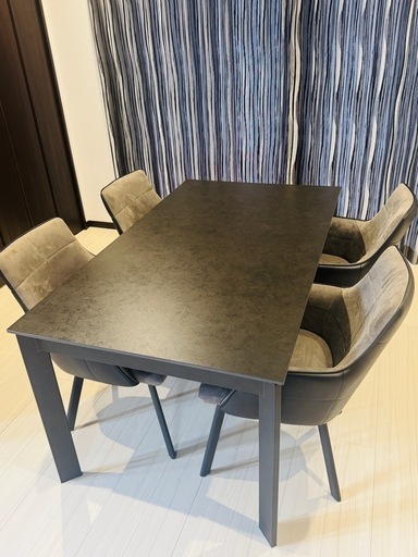 セラミック ダイニングテーブル (幅180cm)グレー