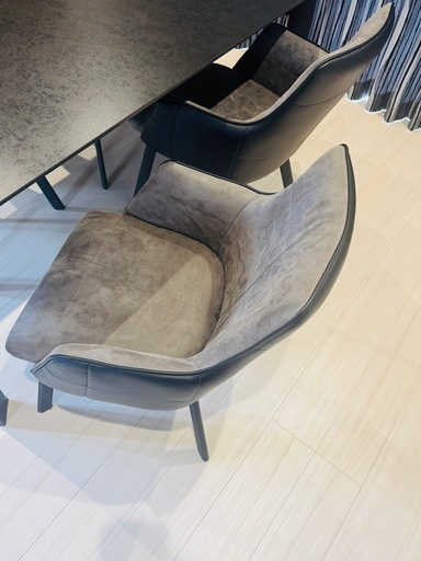 モダンダイニングチェア グレー 4脚セット