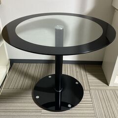  M419 ガラス丸テーブル カフェテーブル ダイニングテーブル 