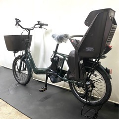 1年保証 送料無料 ギュット 20インチ 子供乗せカーキ　電動アシスト自転車　g602の画像