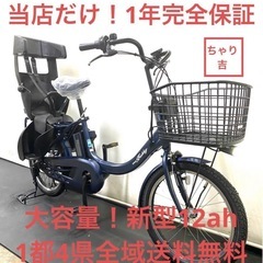 1年完全保証　新型　ヤマハ　パスバビーアン　20インチ 紺色　電...