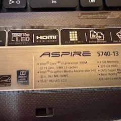 Aserノートパソコンの画像