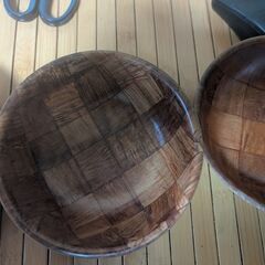 木の皿　中古４個セットの画像