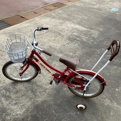 子供用自転車　補助輪付き　20〜22型くらい
