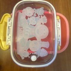 中古　アンパンマンお弁当箱　ピンクの画像