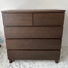 無印良品　チェスト　ダークブラウン　　4段