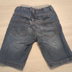 キッズ　デニムハーフパンツ 130cmの画像