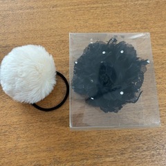 コサージュ　ヘアゴムの画像