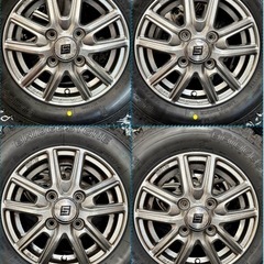 ㊺軽トラ・箱バン用の新品ゴツゴツタイヤと中古ホイールと新品