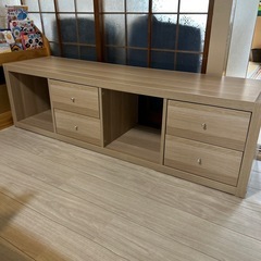 IKEA カラックス　引き出し付き　ナチュラル
