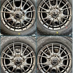 ①軽トラ・箱バン用の新品ゴツゴツタイヤと中古ホイールとナット付き ㊻軽トラ・箱バン用の新品ゴツゴツタイヤと中古ホイールと新品ナット付き