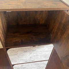 ニトリ　3段カラーボックス　扉付き　収納棚　の画像