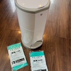 Korbell おむつポット（中古美品、専用袋少々付き）