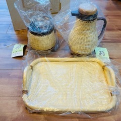 【未使用品】アイスペール＆ウォーターピッチャーセット　トレー付　...