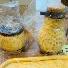 【未使用品】アイスペール＆ウォーターピッチャーセット　トレー付　嵯峨野　の画像