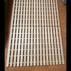 湿気対策に！ダブルサイズすのこマット