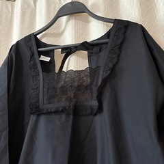 黒　割烹着　未使用　Mサイズの画像
