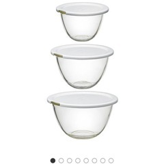 HARIO 耐熱ガラスボウル　3つ蓋つきの画像