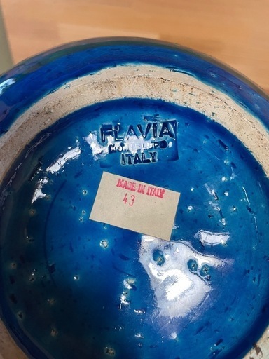 FLAVIA 青い陶器の花瓶壺 (mako) 桂川のインテリア雑貨/小物