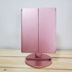 LEDライト付きコンパクト三面鏡