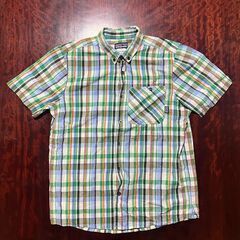 patagonia メンズ 半袖シャツ XL チェック柄