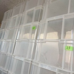 【300個セット】まとめ買い　コンテナ　アスクル サンボックス　クリア 28Lの画像