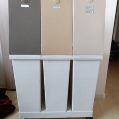 キャスター付き　20L×3　計60L 分別ゴミ箱　縦型の画像
