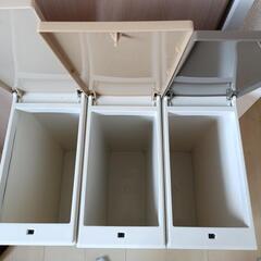キャスター付き　20L×3　計60L 分別ゴミ箱　縦型の画像