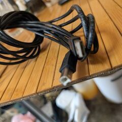 プリンターケーブル USB2.0 ケーブル タイプ プリンター オス-オス スキャナー printer接続 480Mbps 高速転送 MIDI cable　5M 中古の画像