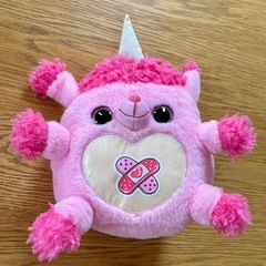 ばんそうこうが貼れるぬいぐるみ　ピンク　ユニコーン