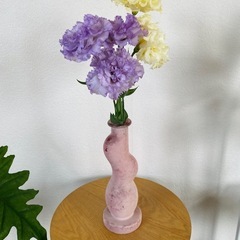 1輪挿し　花瓶　花　トルコキキョウの画像