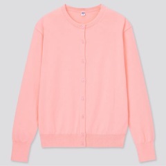 ユニクロ　UVカットスーピマコットンクルーネックカーディガン　　