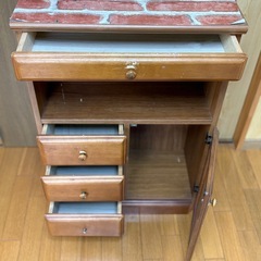 0円　レンジボード、キャビネット、電話台、チェスト、レトロ、アンティークの画像