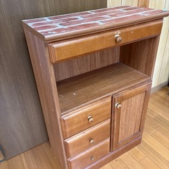 0円　レンジボード、キャビネット、電話台、チェスト、レトロ、アンティークの画像