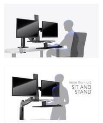 未使用品iErgoArm デュアルモニターアーム sit-stand Amazon.co.jp: NearHub モニターアーム デュアル pc 13~35インチ