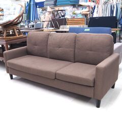 ブラウン 3人掛けソファ 3人掛けソファー(ブラウン）