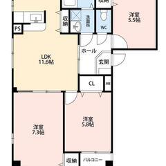 ✨️敷金無料！)1フロアー1住戸の南向き3LDK。山手線西日暮里...