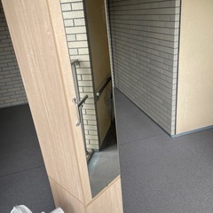 ミラー付き　シューズラック　玄関収納