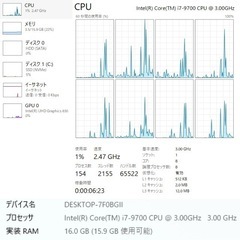 1000GB超え！ASRock i7-9700 デスクトップPCの画像