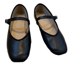 一度のみ使用　GU gu シューズ　フラット　パンプス　ブラック　黒　靴の画像