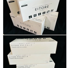 お得！介護・園芸・使い捨てPVC手袋(Ｍ)100入×4箱の画像