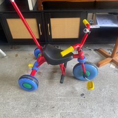 リサイクルショップどりーむ天保山店　No2500 三輪車　取っ手付きの画像