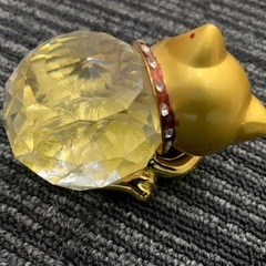 猫サマ水晶　金運置き物　箱無しの画像