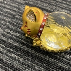 猫サマ水晶　金運置き物　箱無しの画像