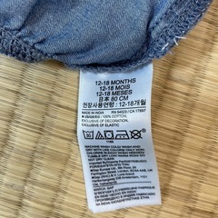 baby Gap】デニム素材　襟付きワンピース ノースリーブ　2点セットの画像