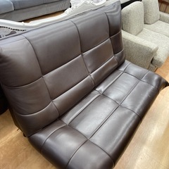 2人掛けソファー　合皮　ブラウン　税込13200円入荷致しました！の画像