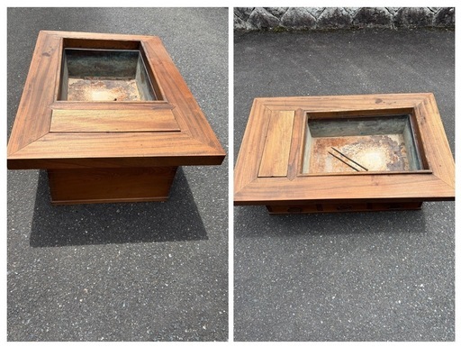 関西火鉢　時代物　96cm✖️63cm 古民家用品　囲炉裏　引き取り限定(h52601)